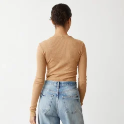 Long Sleeve*MONROW Baby Thermal Cropped Long sleeve LATTE