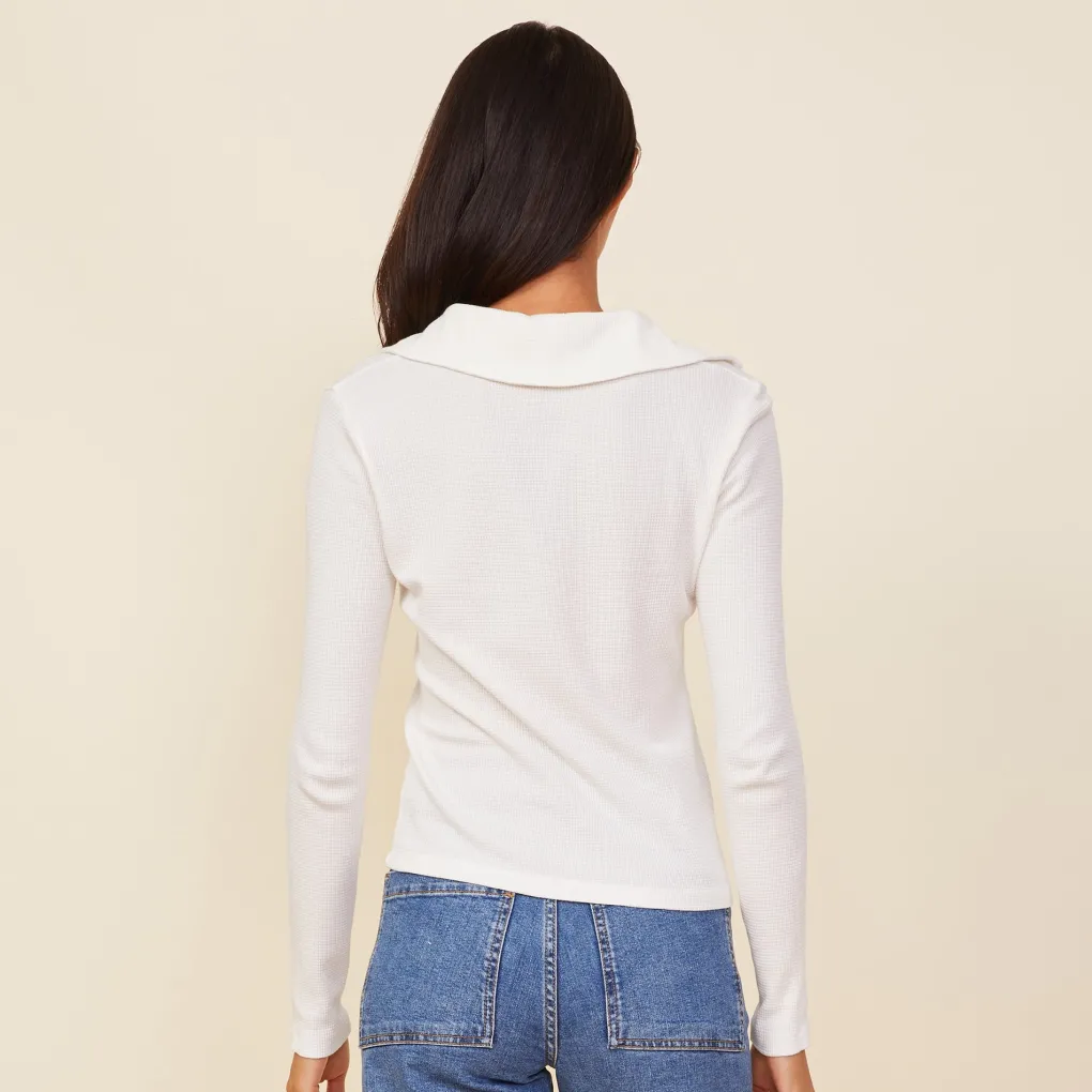 Long Sleeve*MONROW Baby Thermal Long Sleeve Polo NATURAL