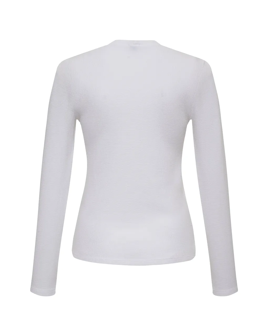Long Sleeve*MONROW Baby Thermal V Neck Henley WHITE