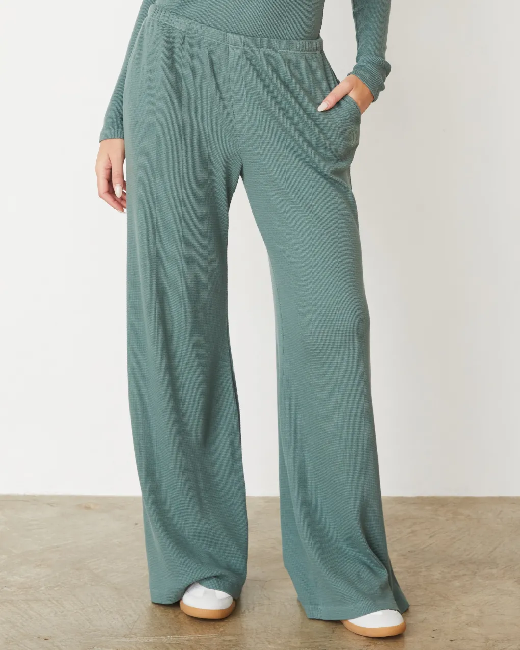 Pants|Sweats*MONROW Baby Thermal Wide Leg Pant CACTUS