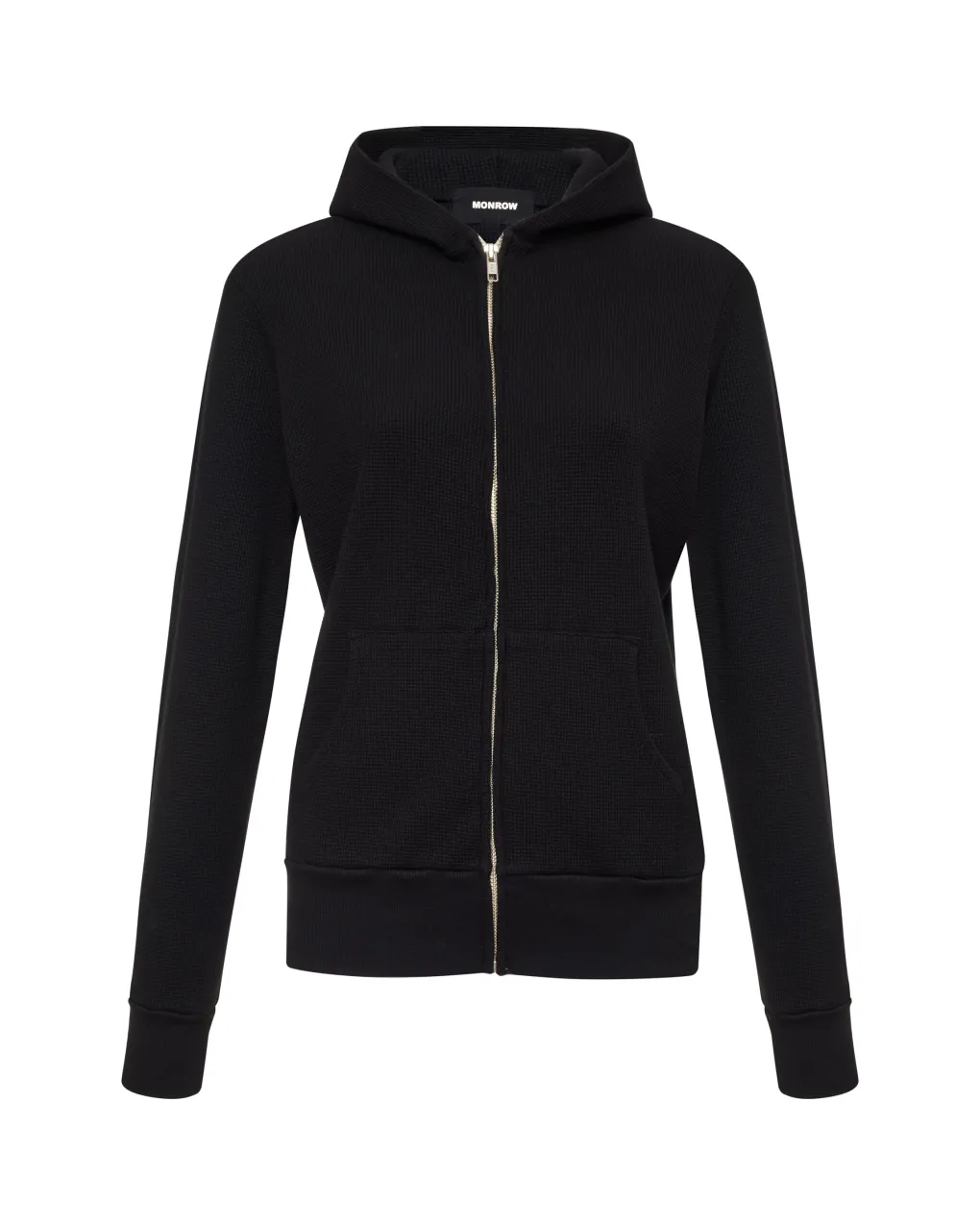 Zip-Up Hoodies*MONROW Baby Thermal Zip Up Hoody BLACK