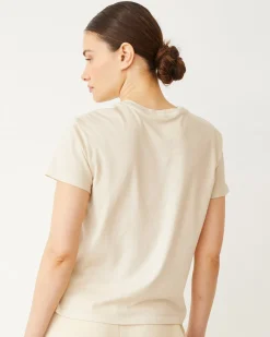 Tees*MONROW Basic Crew Neck Tee NATURAL