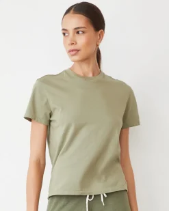 Tees*MONROW Basic Crew Neck Tee ARMY