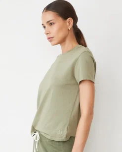 Tees*MONROW Basic Crew Neck Tee ARMY