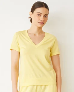 Tees*MONROW Basic V Neck LEMON