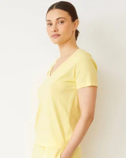 Tees*MONROW Basic V Neck LEMON