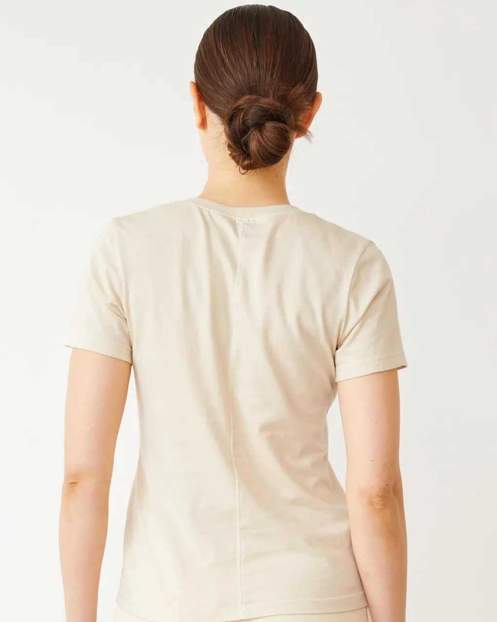 Tees*MONROW Basic V Neck NATURAL