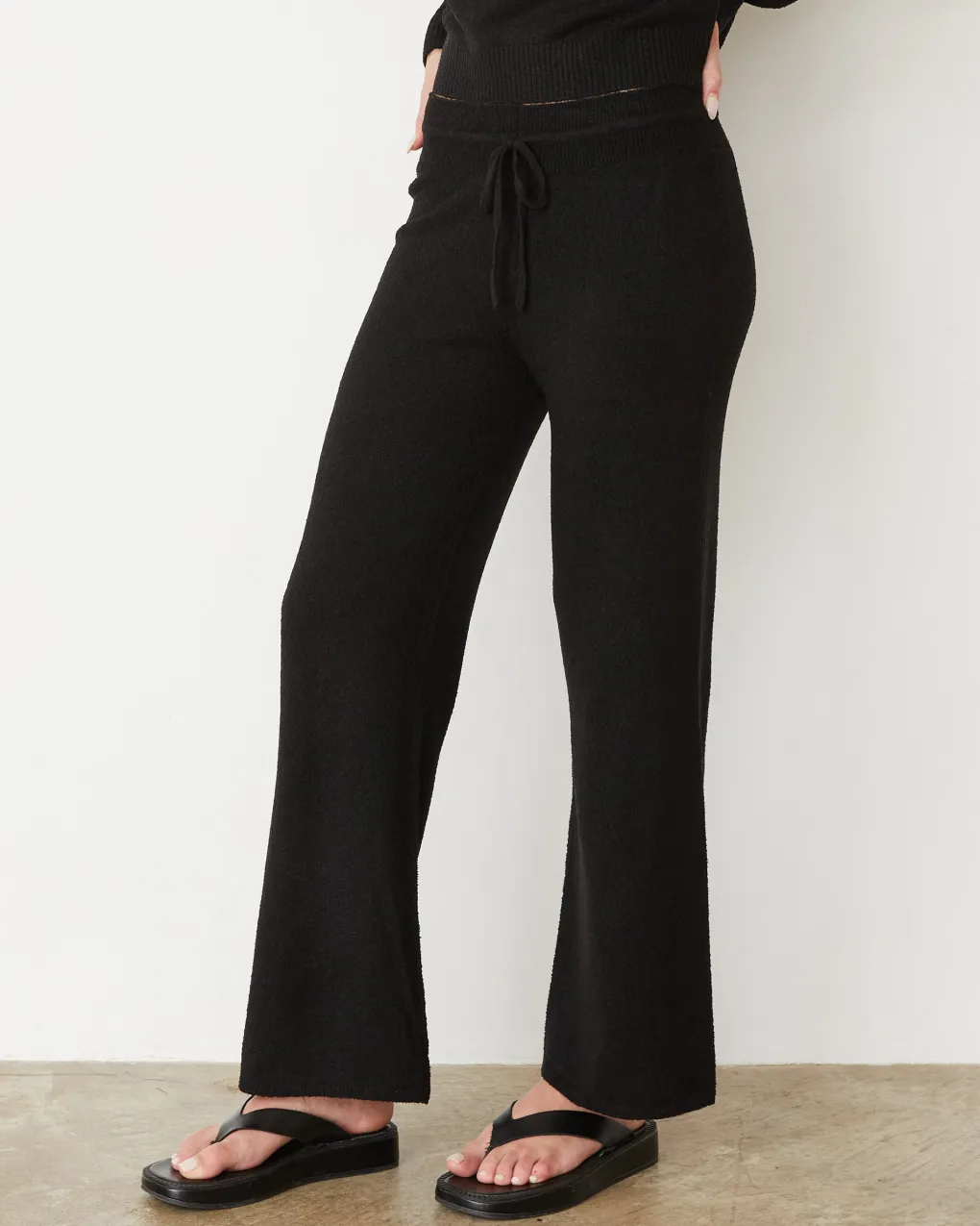 Sets|Pants*MONROW Boucle Knit Relaxed Pant BLACK
