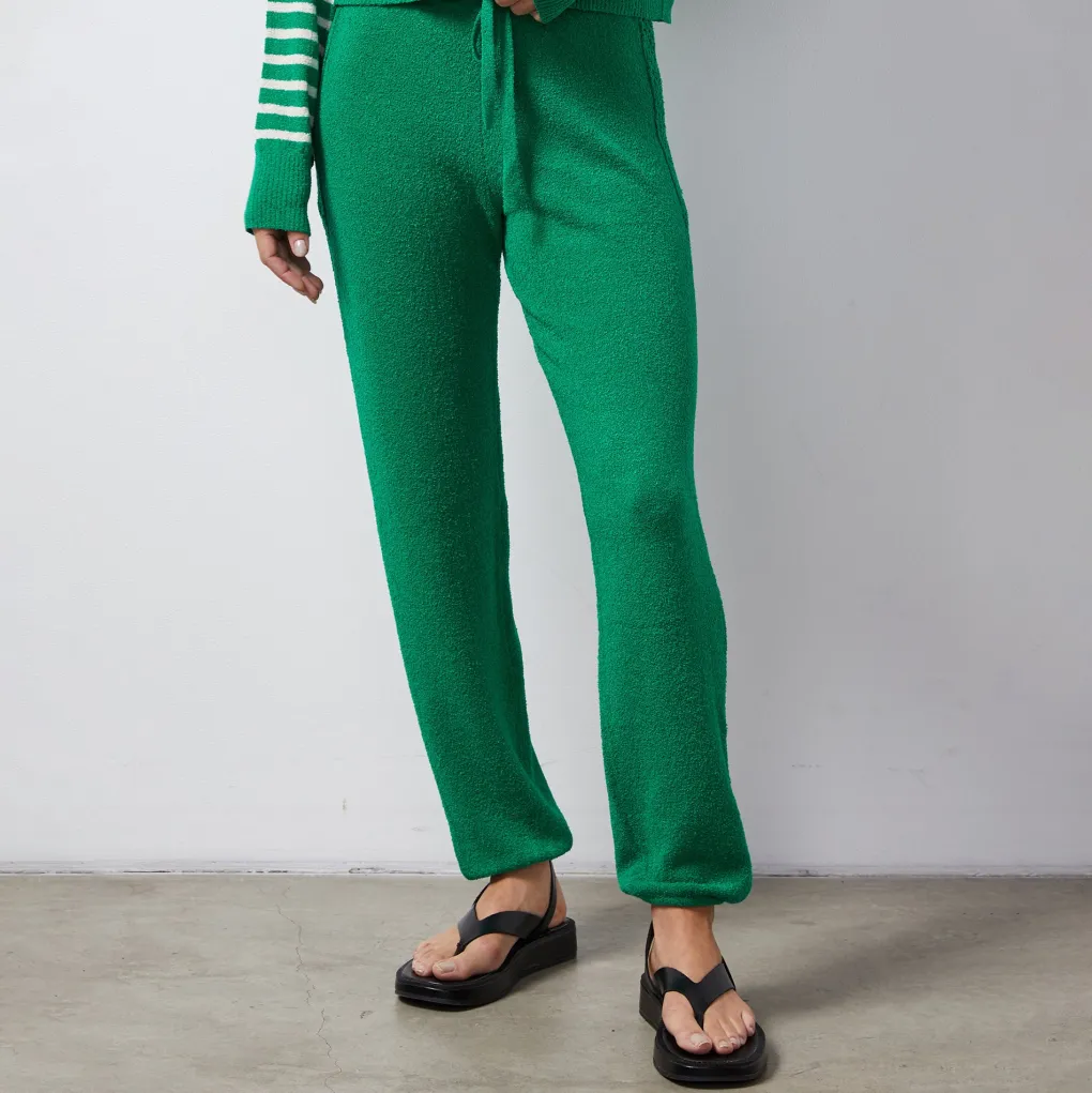 Sweats*MONROW Boucle Knit Vintage Sweat PARSLEY