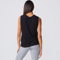 Tees|Tanks*MONROW Boyfriend Muscle Tank BLACK
