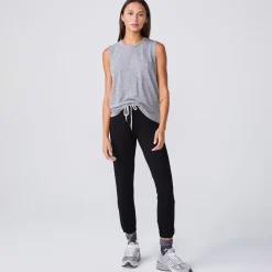 Tanks*MONROW Boyfriend Muscle Tank GRANITE