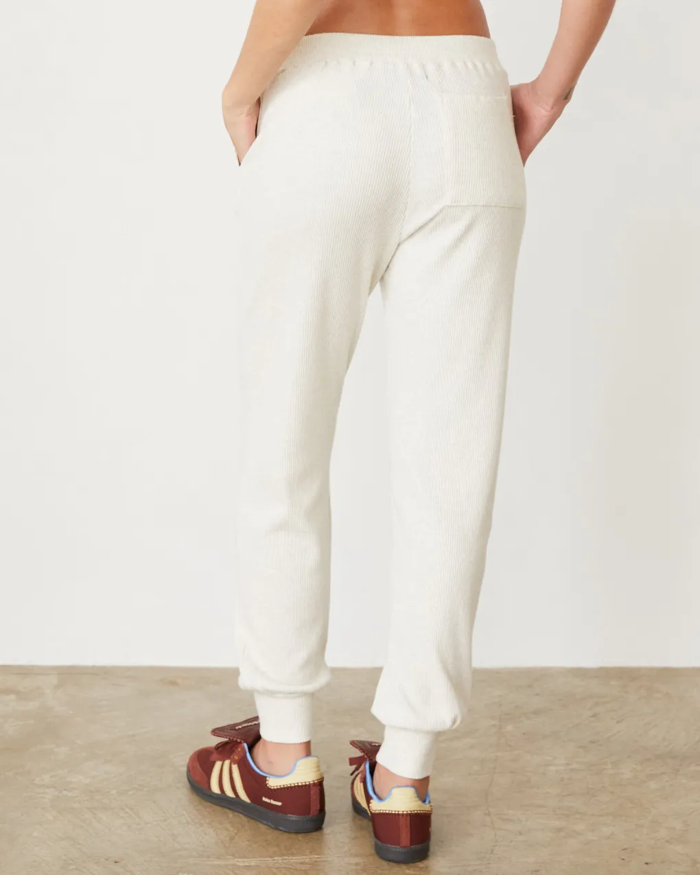 Travel Essentials|Sets*MONROW Brushed Rib Cuff Sweat NATURAL