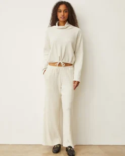 Sweatshirts*MONROW Brushed Thermal Drawcord Waist Sweatshirt ASH