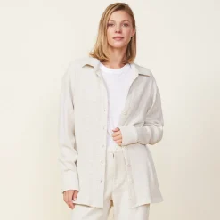 Jackets*MONROW Brushed Thermal Shirt ASH
