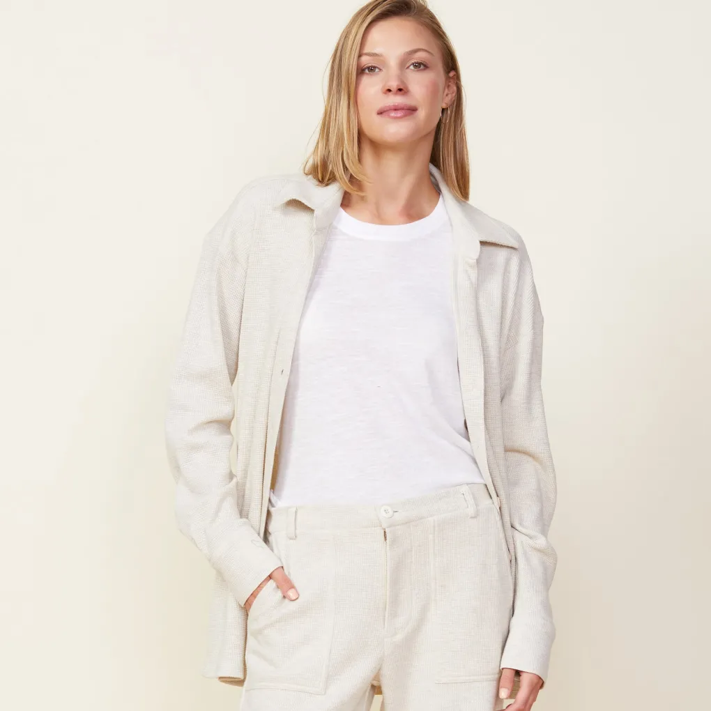 Jackets*MONROW Brushed Thermal Shirt ASH