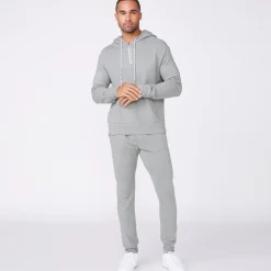Men's Tops|Mens Sale*MONROW Bungee Cord Quarter Zip Hoody GUNMETAL