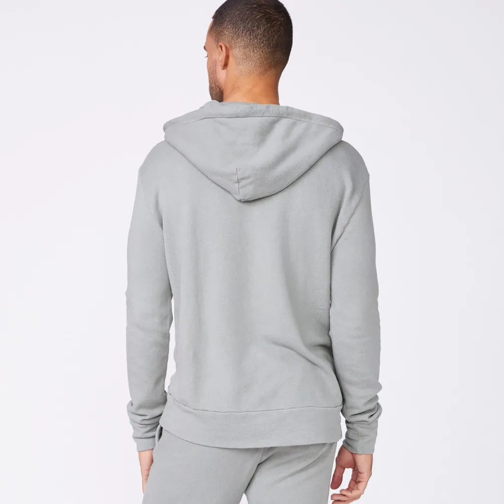 Men's Tops|Mens Sale*MONROW Bungee Cord Quarter Zip Hoody GUNMETAL
