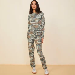 Sweatshirts*MONROW Camo Boxy Sweatshirt GREENGREY