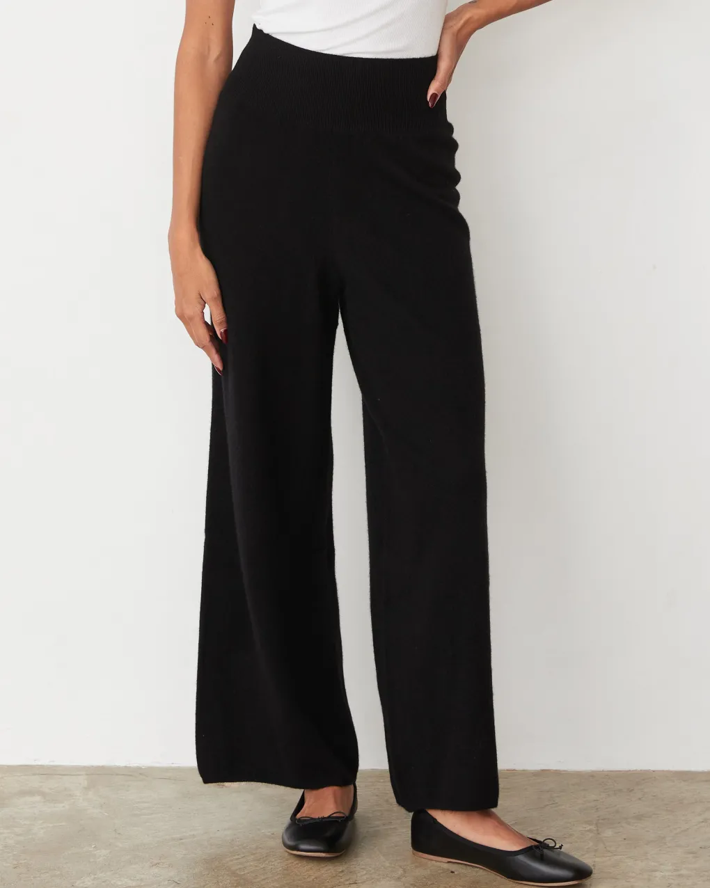 Travel Essentials|Sets*MONROW Cashmere Crop Pant BLACK