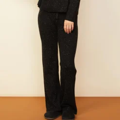 Sweats*MONROW Cashmere Neps Lounge Sweats BLACK