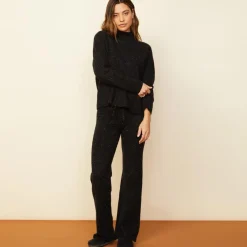 Sweats*MONROW Cashmere Neps Lounge Sweats BLACK