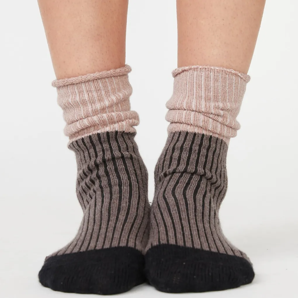 Socks|Accessories*MONROW Color Block Socks CLAY/ICEDCOFFEE/BLACK