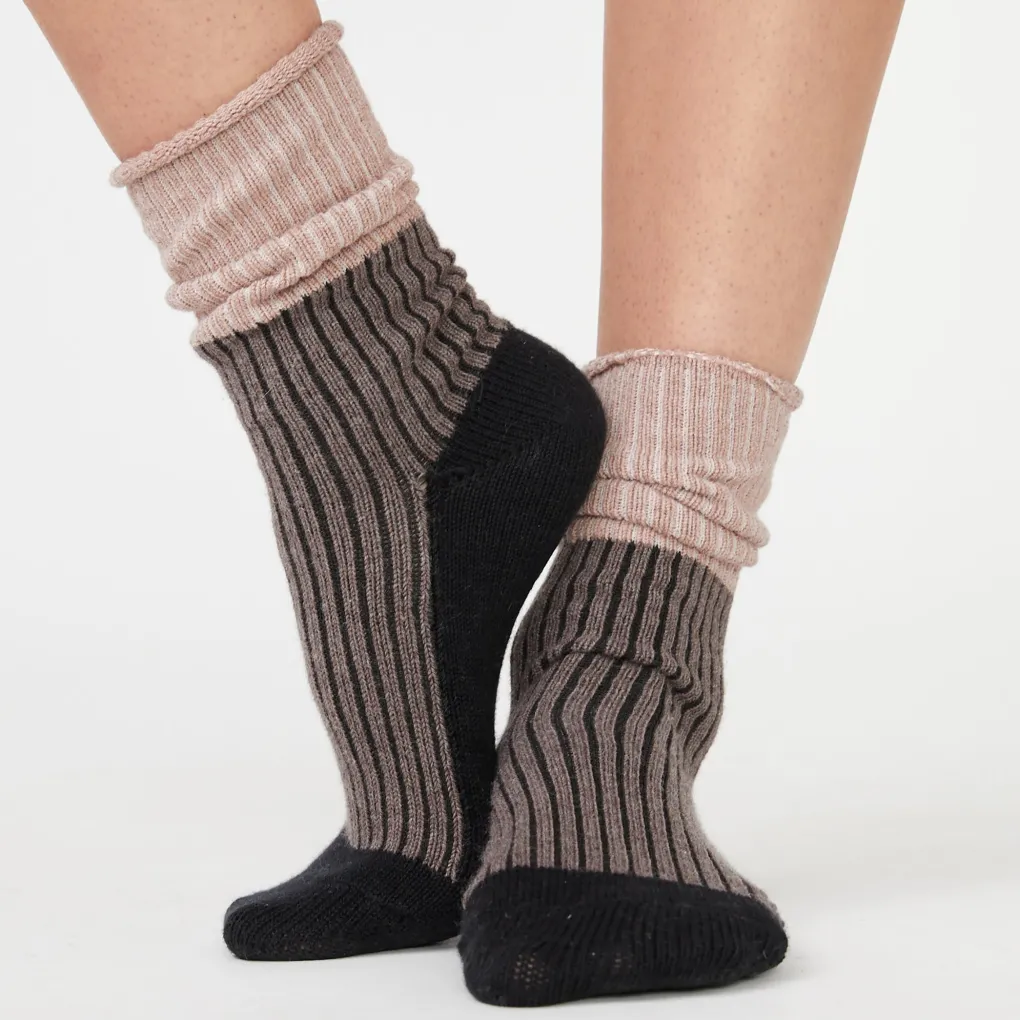 Socks|Accessories*MONROW Color Block Socks CLAY/ICEDCOFFEE/BLACK