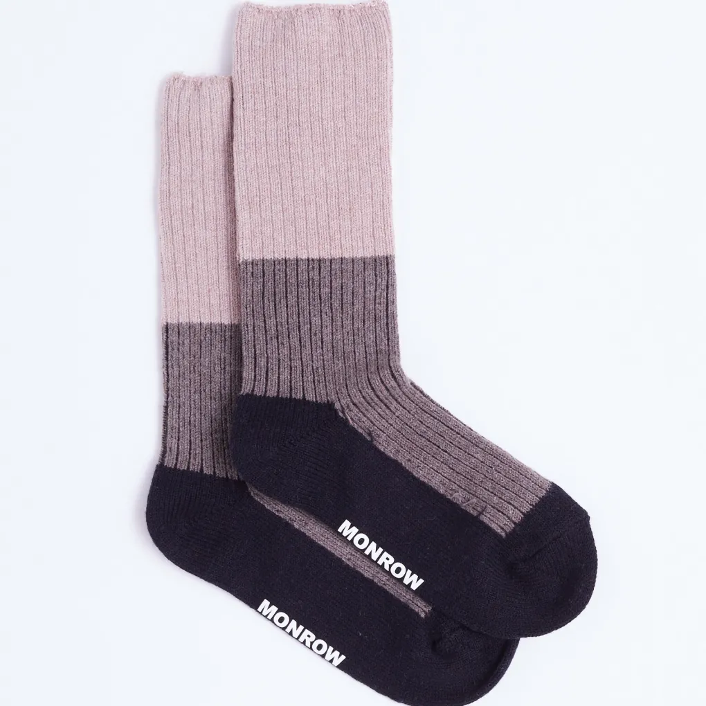Socks|Accessories*MONROW Color Block Socks CLAY/ICEDCOFFEE/BLACK