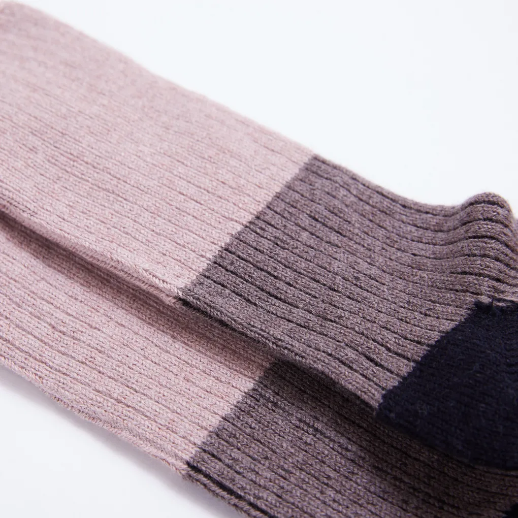 Socks|Accessories*MONROW Color Block Socks CLAY/ICEDCOFFEE/BLACK