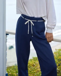 Pants*MONROW Cotton Knit Trousers DARKNAVY