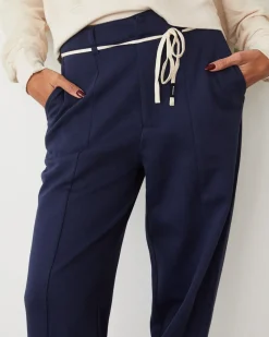 Pants*MONROW Cotton Knit Trousers DARKNAVY
