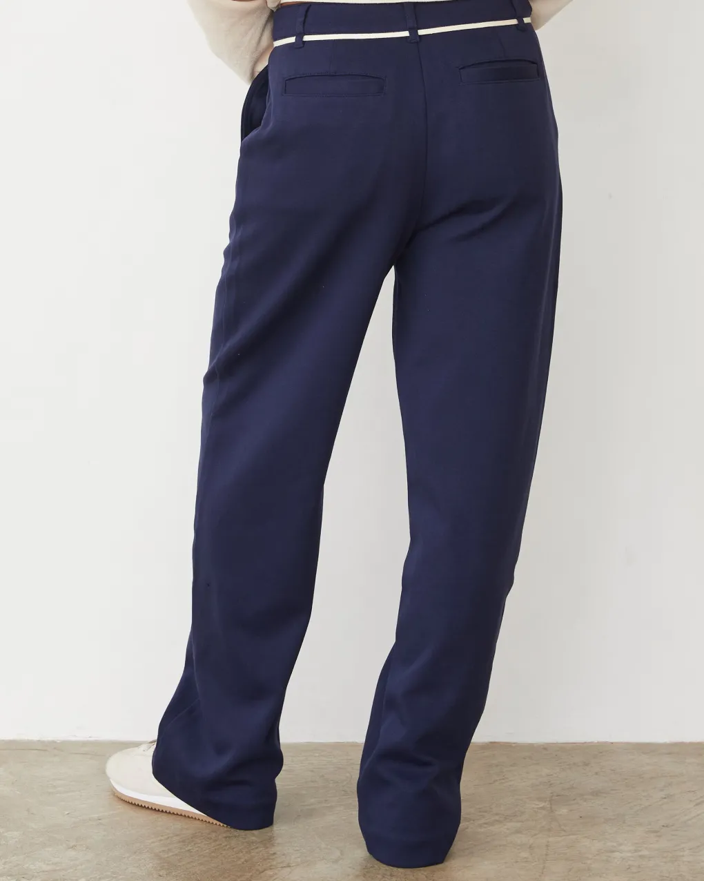 Pants*MONROW Cotton Knit Trousers DARKNAVY