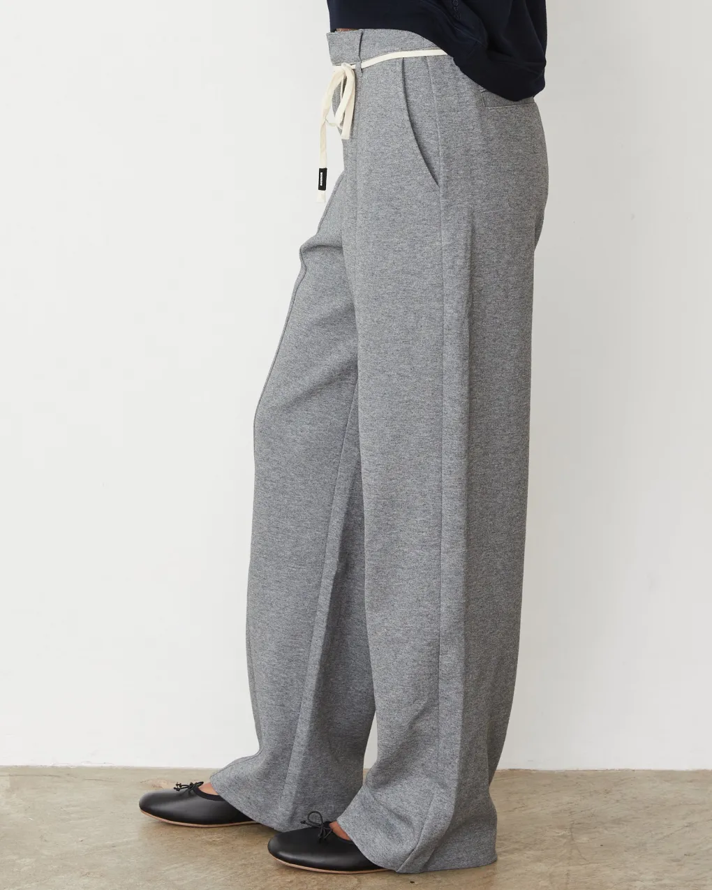 Pants*MONROW Cotton Knit Trousers DARKHEATHER