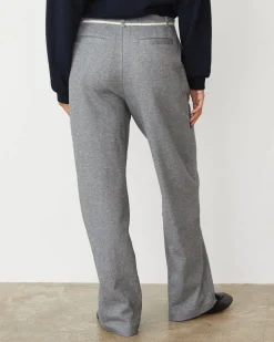 Pants*MONROW Cotton Knit Trousers DARKHEATHER