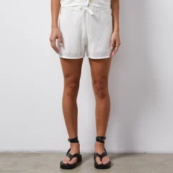 Shorts*MONROW Cotton Mesh Short IVORY