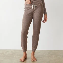 Sweats*MONROW Cozy Heather Thermal Cuff Sweat PECAN