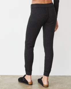 Sets|Sweats*MONROW Cozy Heather Thermal Cuff Sweat BLACK