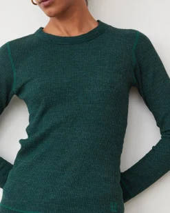 Sets|Long Sleeve*MONROW Cozy Heather Thermal Long Sleeve FOREST