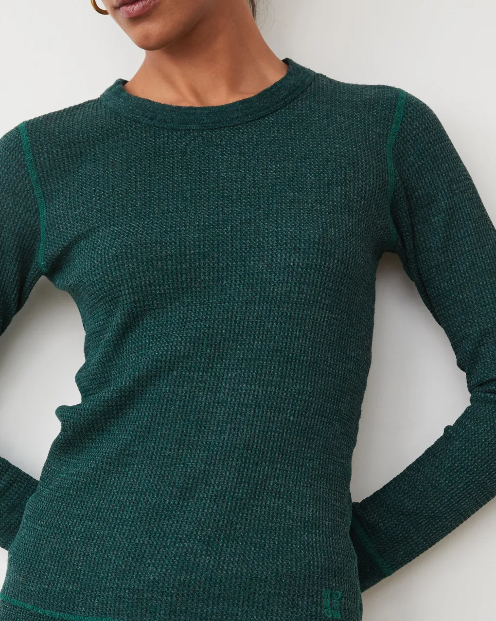 Sets|Long Sleeve*MONROW Cozy Heather Thermal Long Sleeve FOREST