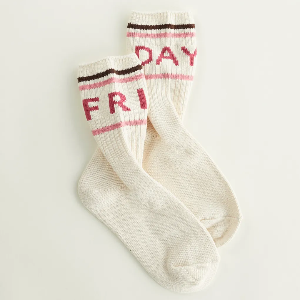 Accessories|Socks*MONROW Days Of The Week Organic Cotton Sock Set IVORY