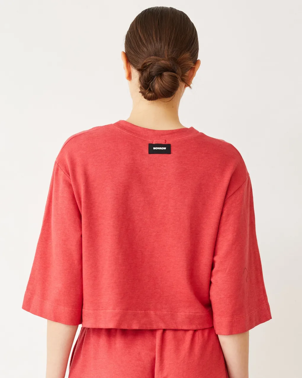 Terry|Tees*MONROW French Terry Oversized Tee CHERRY