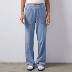 Pants*MONROW Indigo French Terry Pocket Pant LIGHTWASH