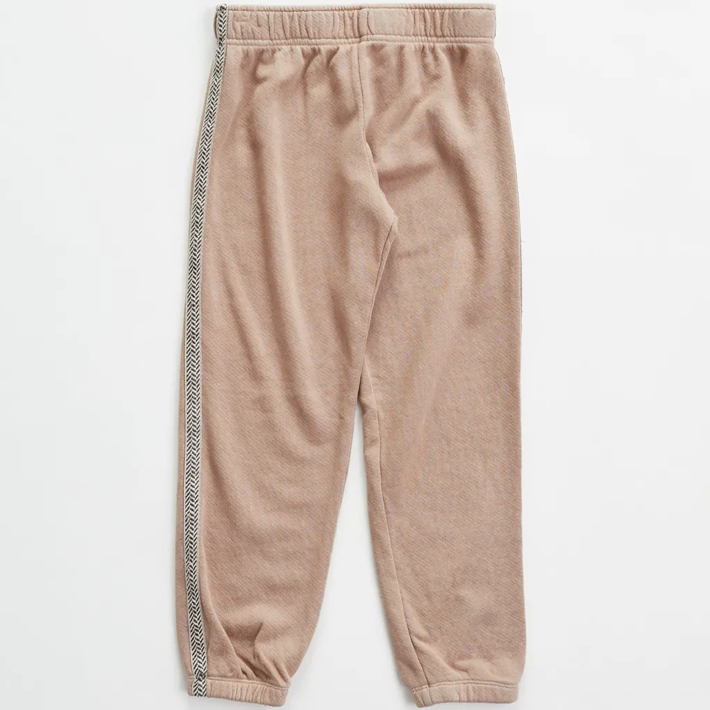 Kids*MONROW Kids Chevron Trim Elastic Waist Sweats TAUPE