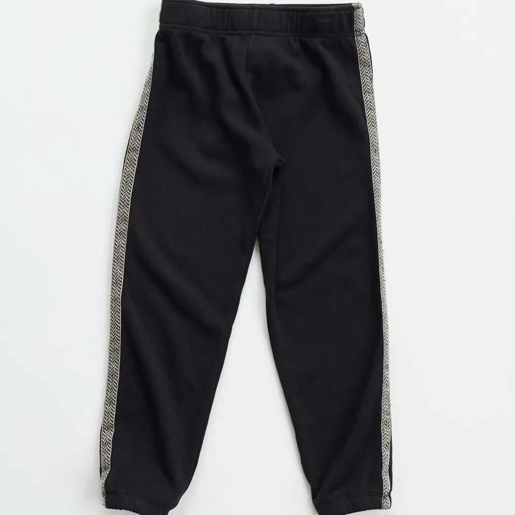 Kids*MONROW Kids Chevron Trim Elastic Waist Sweats BLACK