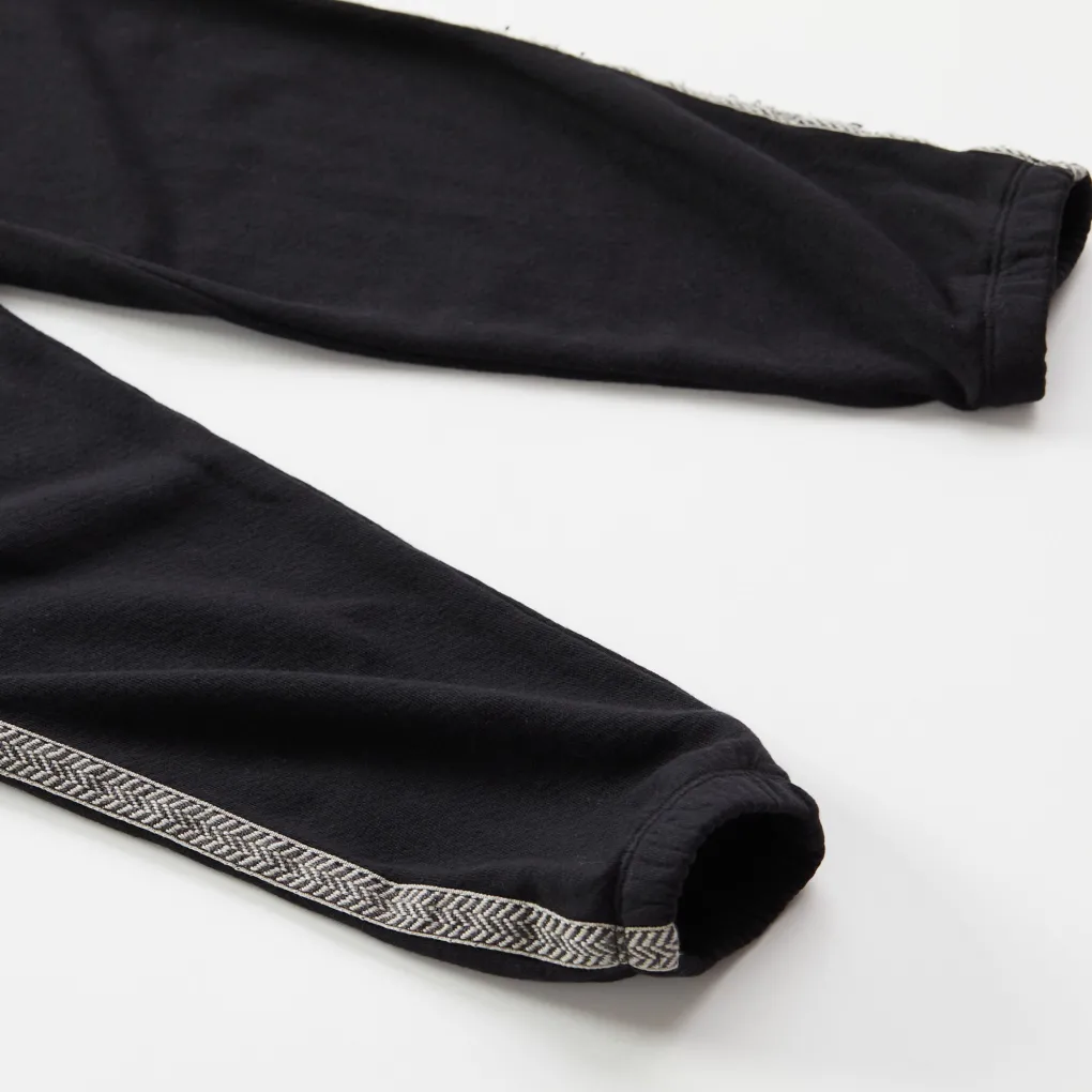 Kids*MONROW Kids Chevron Trim Elastic Waist Sweats BLACK