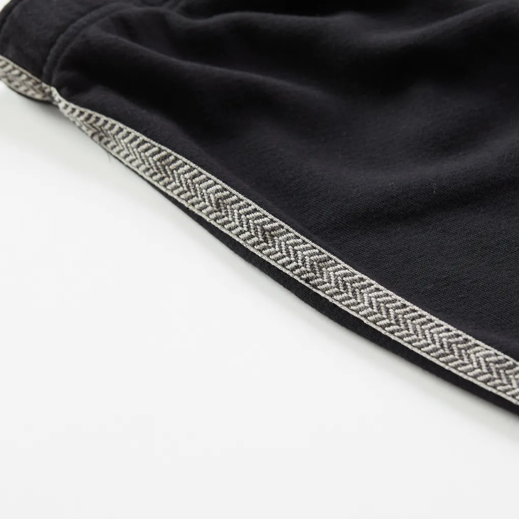 Kids*MONROW Kids Chevron Trim Elastic Waist Sweats BLACK