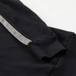 Kids*MONROW Kids Chevron Trim Raglan Sweatshirt BLACK