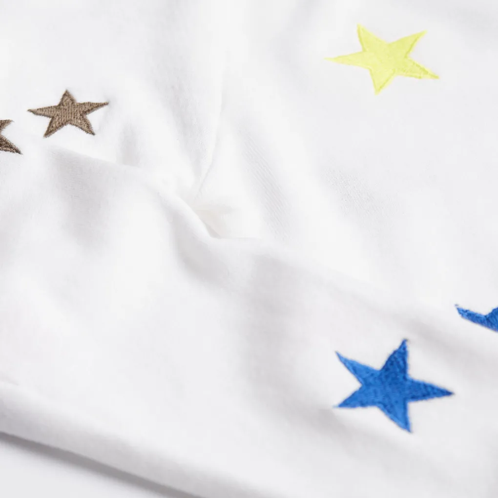 Kids*MONROW Kids Embroidered Color Stars Raglan NATURAL