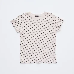 Kids*MONROW Kids Heart Crew Neck DUSTYPINK