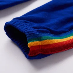 Kids*MONROW Kids Supersoft Rainbow Stripe Sweats ELECTRICBLUE